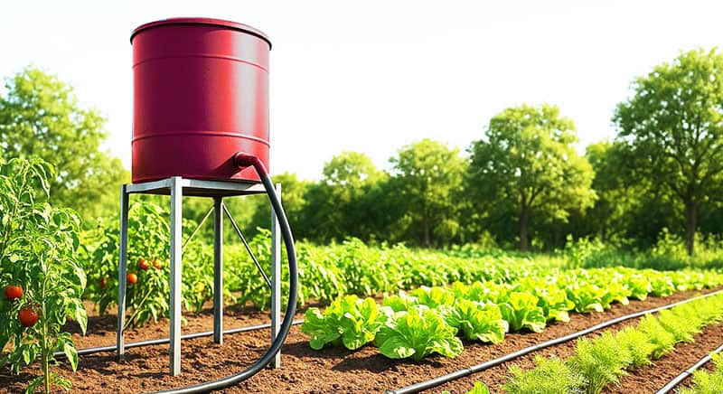 اجرای آبیاری قطره ای بدون برق